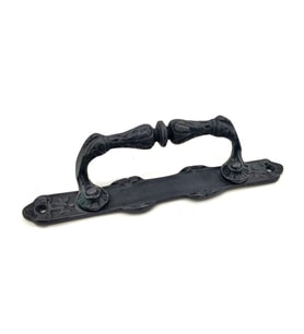 Antika Tarz Dekoratif Pirinç Dar Yan Çekme Kapı Kolu - 225x37 mm, Oksit