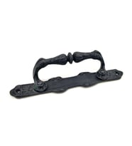 Antika Tarz Dekoratif Pirinç Dar Yan Çekme Kapı Kolu - 225x37 mm, Oksit
