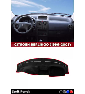 Cıtroen Berlıngo (1996-2005) 3d Torpido Koruma Kılıfı - Ön Göğüs Kaplama - Kırmızı Şerit