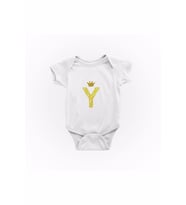Unisex Bebek Beyaz Y Yarfi Baskılı Zıbını