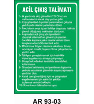 İŞ GÜVENLİĞİ UYARI LEVHASI 1 ADET PVC 21 X 29CM