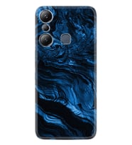 Infınix Hot 20i Kılıf Resimli Desenli Baskılı Silikon Blue MArble 1379