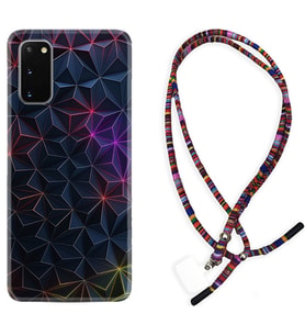 Samsung A02S A03S A10 A12 A13 A21S A22 Kılıf Boyun Asklı Rasta Silikon Renkli Prizmalar 1783