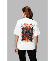 Metallica Rock Metal Unisex Oversize Müzik Grubu Tişört