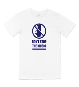 Mavi Do not Stop The Music Tişört