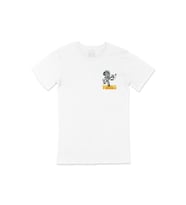 Güçlü Vikings Cep Logo Tasarımlı Beyaz Tişört