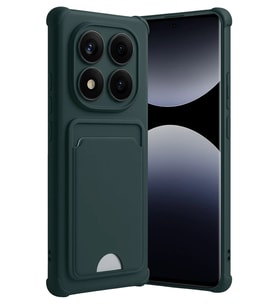 Redmi Note 14 Pro Plus Kelvin Kartvizitli Silikon - Koyu Yeşil