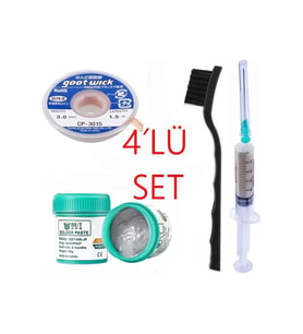 Solder Bst-509 Krem Lehim Best 50g Sıvı Lehim Ve Flux Lehim Toplama Seti 3mm 4lü