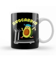 Cute & Funny Avo Cardio Avocado Cardio Gym Pun Kupa Bardak Porselen