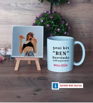 Motto Yeni Bir Ben Fotoğraflı Dekoratif Taş, Kupa Bardak Beyaz Hediye (Model 1)