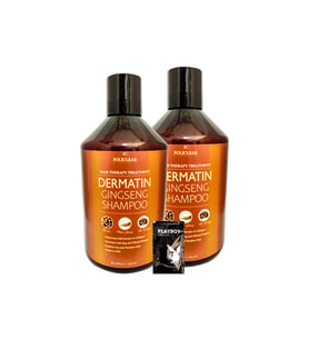 Dermatin Shampooı 500 ml 2 Adet Ginsengli Sampuan Saç Uzatıcı Güçlendirici Besleyici + Yanında Jel Hediye