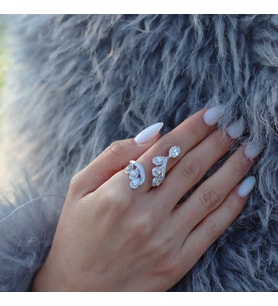 Damla Taşlı Sky Diamond Gümüş Yüzük