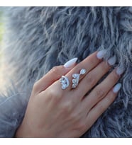 Damla Taşlı Sky Diamond Gümüş Yüzük