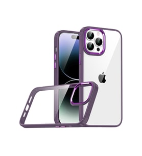 Apple iPhone 14 Pro Uyumlu Kılıf Zore Flora Kapak (Koyu Mor)