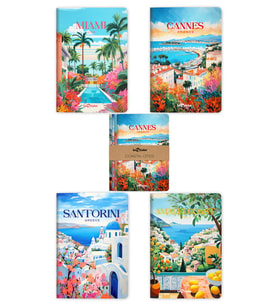 4'lü Coastal Cıtıes Defter Seti Çizgisiz 13x20