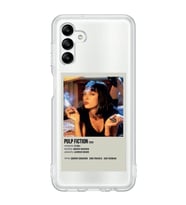 Samsung Galaxy A04S Uyumlu Pulp Fiction Minimalist Poster Desenli Şeffaf Telefon Kılıfı