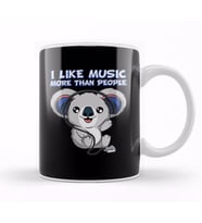 Koala Bear Art Müzik Kupa Bardak Porselen