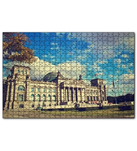 Cakapuzzle Berlinde Tarihi Bina ve Bulutlu Gökler  Puzzle Yapboz MDF (Ahşap) (120 Parça)