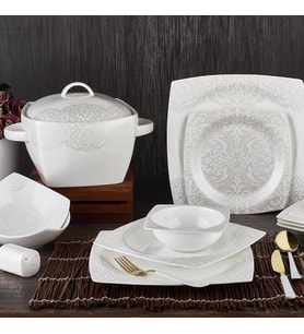 Aryıldız 45004 Square Porselen 60 Parça Yemek Takımı