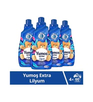 Yumoş Extra Lilyum Konsantre Çamaşır Yumuşatıcı 1440 ml x 4 Adet 60 Yıkama Yumoş Lilyum 1440 (Krom)