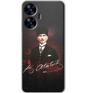 Realme C55 Kılıf HD Desen Baskılı Kılıf - Kemal Atatürk