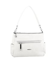 Nas Bag Çok Gözlü Yumuşak ve Hafif Yapılı Çift Askılı Omuz ve Çapraz Çanta - Beyaz Lopez (30x24 cm)