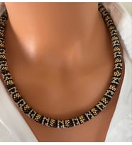 Chibeads Leopar Desenli Kadın Kolye ve Bileklik Set