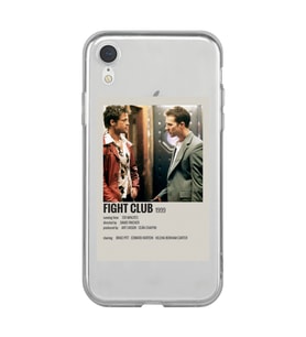 Iphone XR Uyumlu Fight Club Minimalist Poster Desenli Şeffaf Telefon Kılıfı