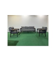 3+1+1 melisa Balkon bahçe kafe Çay Seti Koltuk Oturma Takımı oturma Grubu,ofis Koltuğu (A.Gri)