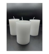 Soya Parafinli Beyaz (1 Adet) 100-110 Saat Yanma Süreli Çap:10 Cm Boy:15 Silindir Blok Mum Beyaz