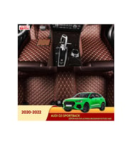 Miren Audi Q3 Sportback 2020-2022 Araç 5d Havuzlu Suni Deri OTO PASPAS (Kahverengi)