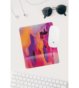 Renkli Boya Desenli Bilek Destekli Dikdörtgen Mouse Pad Mouse Altlığı.