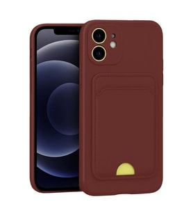 Newface Apple iPhone 11 Kılıf Kelvin Kartvizitli Silikon - Bordo