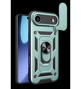 iPhone 17 Air Pars Lens Yüzüklü Silikon - Yeşil