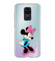 Xiaomi Redmi Note 9 Uyumlu Kapak Minnie Mouse Tasarımlı Şeffaf Silikon Kılıf