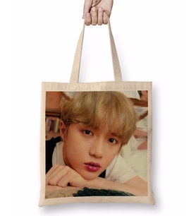 Txt Beomgyu Cat Dog Bez Çanta Uzun Saplı