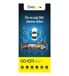 TWOGO GO-İQ11 11.26 Ayna Ekran 4 Kameralı Araç İçi Kamera (İ101L)