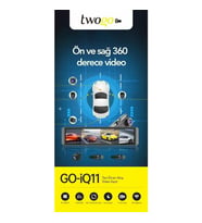 TWOGO GO-İQ11 11.26 Ayna Ekran 4 Kameralı Araç İçi Kamera (İ101L)