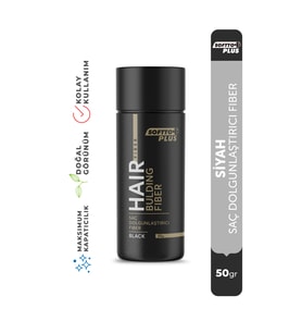 Saç Dolgunlaştırıcı Anında Dolgunluk Sağlayan Siyah Renk Fiber 50 gr.