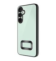 Galaxy S24 Kılıf Kamera Korumalı Logo Gösteren Omega Kılıf (Siyah)