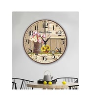bilge Tasarım retro Duvar Saati 35 x 35CM (Çok Renkli)