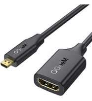 Micro HDMI'dan HDMI'ya Görüntü Data Veri Dönüştürücü çevirici Hızlı Video ve Ses Aktarıcı Kablo (Siyah)