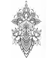 Caş Dekorasyon Çiçek Figürlü Geçici Dövme Tattoo