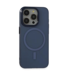Apple İphone 15 Pro Kılıf Anka Pc Magneticsafe Sert Metal Kapak - Lacivert