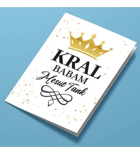 Kişiye Özel İsimli Kral Babam Tebrik Kartı