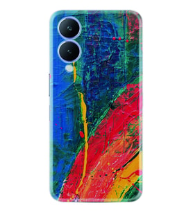 Vivo Y17S Kılıf Silikon Desen Özel Seri Ressam Sulu Boya 1600
