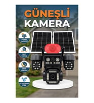SNR22 4 Kameralı Çift Solar Panelli WiFi Güvenlik Kamerası PTZ IP66