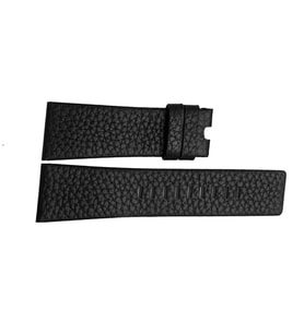 Dizel uyumlu El Yapımı siyah Deri Saat Kordonu 22 mm