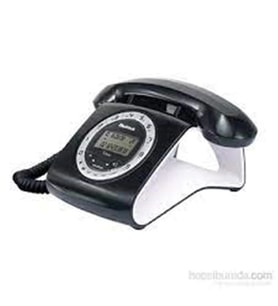Multitek Retro Özel Tasarımlı Kablolu Siyah-Kırmızı-Gri-Turuncu-Beyaz Masa Üstü Telefon