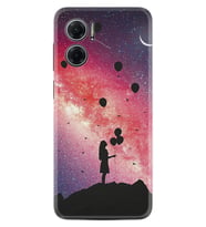 Xiaomi Redmi Note 11E Kılıf Resimli Desenli Baskılı Silikon Flowers Cat 2 1349